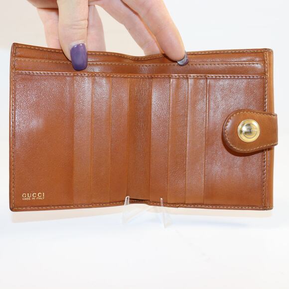 Gucci Tan Leather Bifold Wallet with Coin Pocket – Made in Italy – Box Included - Picture 4 of 10